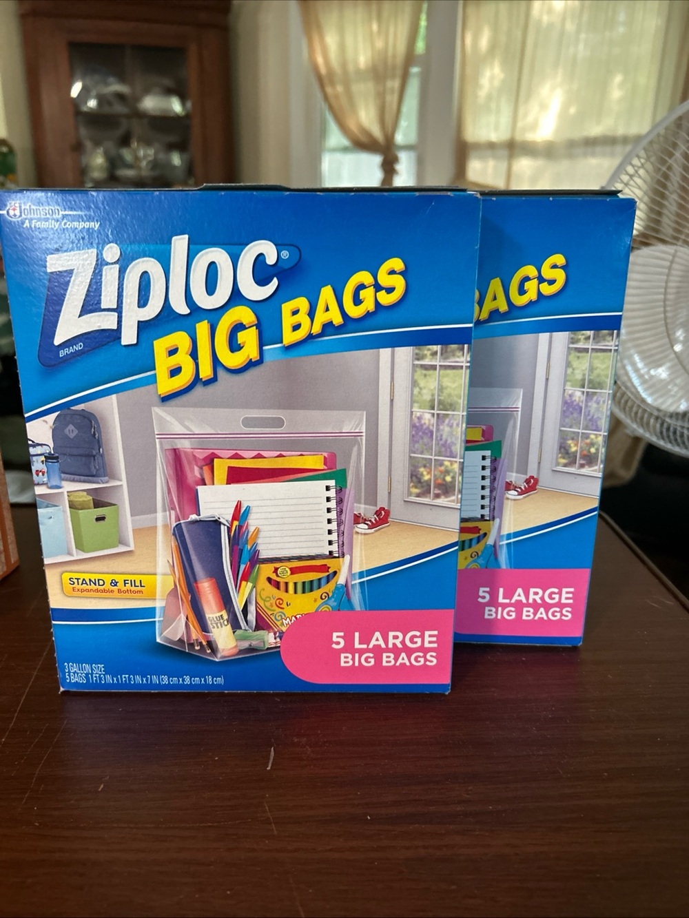 Ziploc Big Bags - 5 Large Clear Storage Bags (Blue Packaging), two boxes